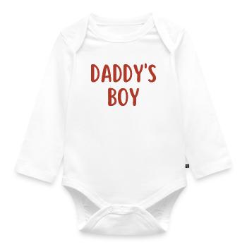 Daddy ́s Boy - Organic Longsleeve Baby Bodysuit - white - Front