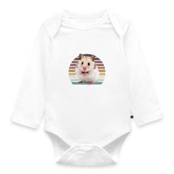 HAMSTER Zuhause ist, wo mein HAMSTER ist - Baby Bio-Langarm-Body - Weiß - Vorne