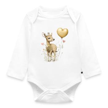 Mignon chevreuil - Body Bébé bio manches longues - blanc - Devant