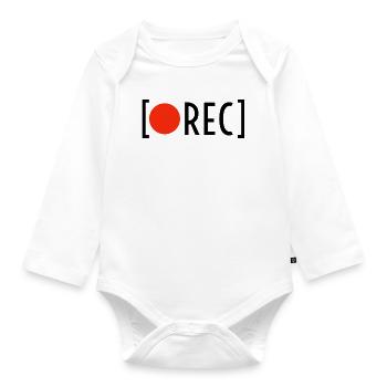 Recording Symbol - Baby Bio-Langarm-Body - Weiß - Vorne