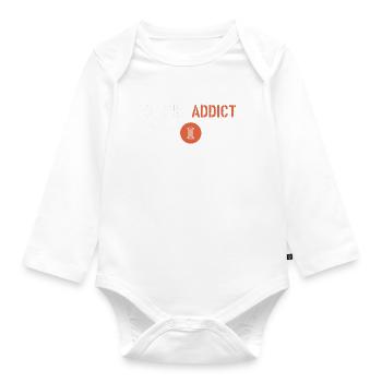 Skate addict - Organic Longsleeve Baby Bodysuit - white - Front