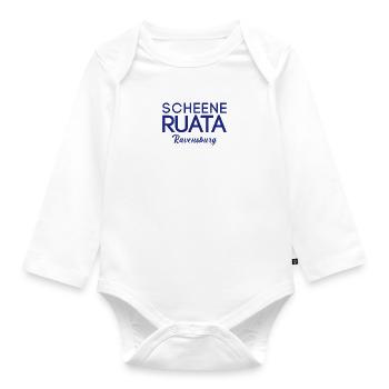 Scheene Ruata Rutenfest Ravensburg - Baby Bio-Langarm-Body - Weiß - Vorne