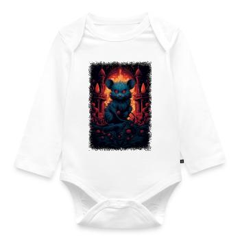 quote gift birthday present present idea gift idea - Organic Longsleeve Baby Bodysuit - white - Front