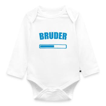 Ich werde Großer Bruder 2024 - Body Bébé bio manches longues - blanc - Devant