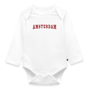Amsterdam - Body Bébé bio manches longues - blanc - Devant