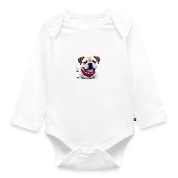 NE VOUS INQUIÉTEZ PAS... Bulldog Bulldog Bulldogs - Body Bébé bio manches longues - blanc - Devant