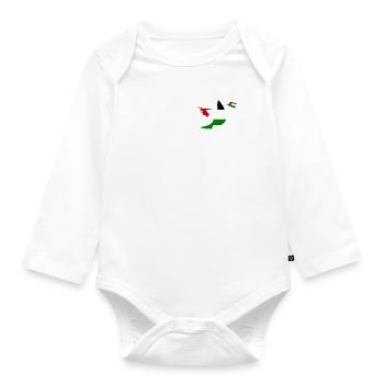 Free palestine - Organic Longsleeve Baby Bodysuit - white - Front