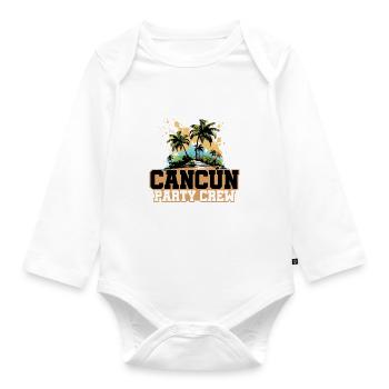 Vacances de l’équipage de fête à Cancun - Body Bébé bio manches longues - blanc - Devant