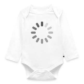 Mimikama bin am denken - Baby Bio-Langarm-Body - Weiß - Vorne
