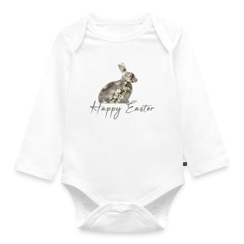Easter happy Easter - Organic Longsleeve Baby Bodysuit - white - Front