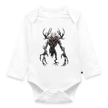 Wendigo / Evil Spirit / Possessive / Horror - Organic Longsleeve Baby Bodysuit - white - Front