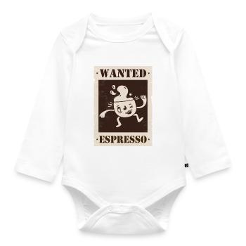 Wanted Espresso - Organic Longsleeve Baby Bodysuit - white - Front