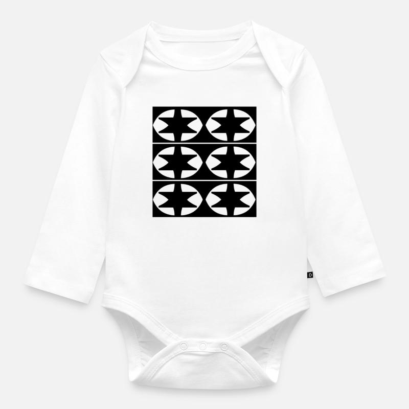 Cluster - Organic Longsleeve Baby Bodysuit - white