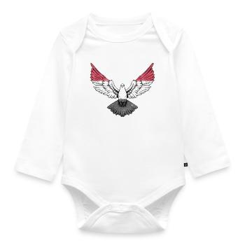 Yemen Dove - Solidaire du Yémen - Body Bébé bio manches longues - blanc - Devant