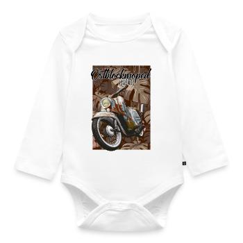 Schwalbe Tuning (Rost) // Illustration - Baby Bio-Langarm-Body - Weiß - Vorne