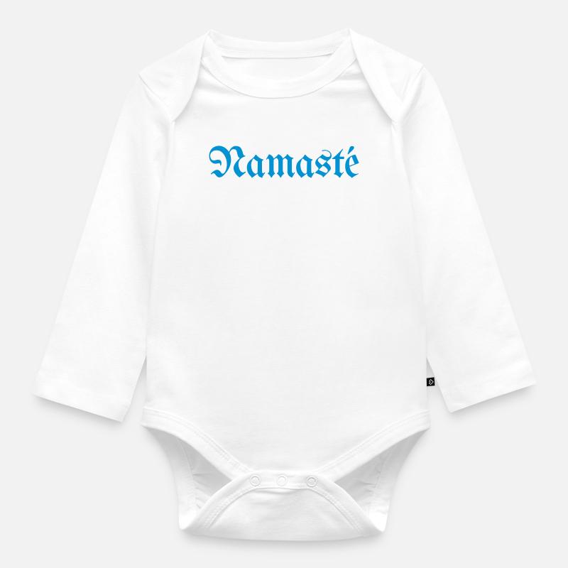 Namasté - Baby Bio-Langarm-Body - Weiß