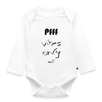 vibes only - Baby Bio-Langarm-Body - Weiß - Vorne