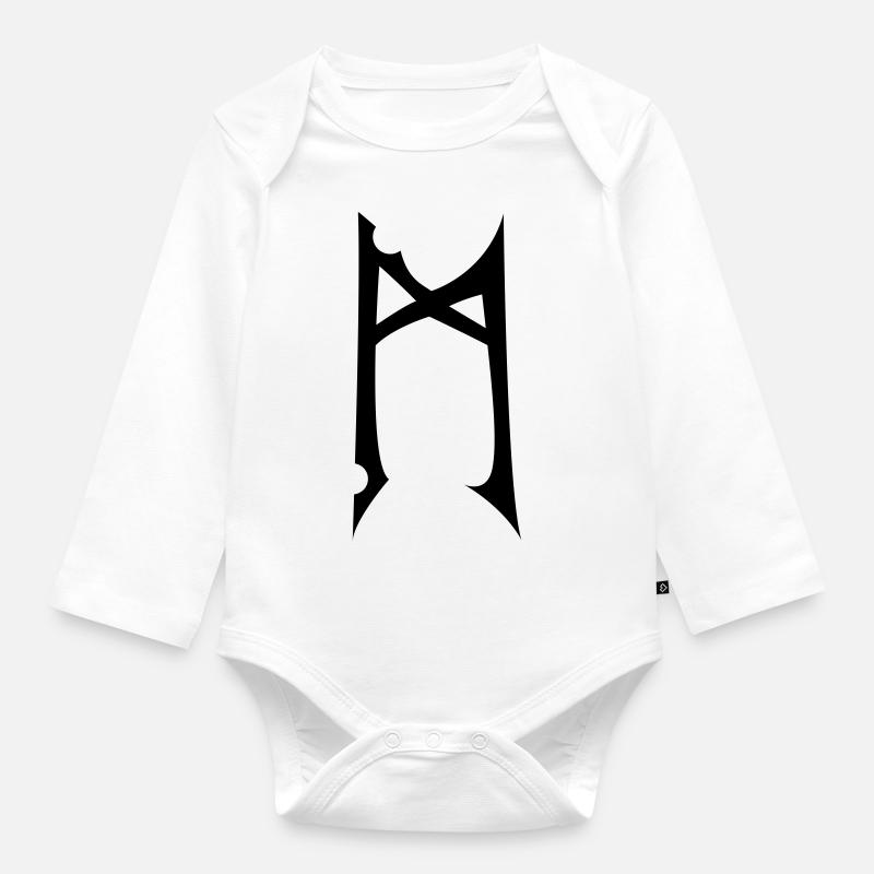 mannaz - Body Bébé bio manches longues - blanc
