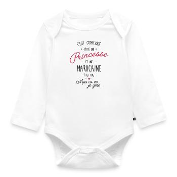 princesse et marocaine - Body Bébé bio manches longues - blanc - Devant