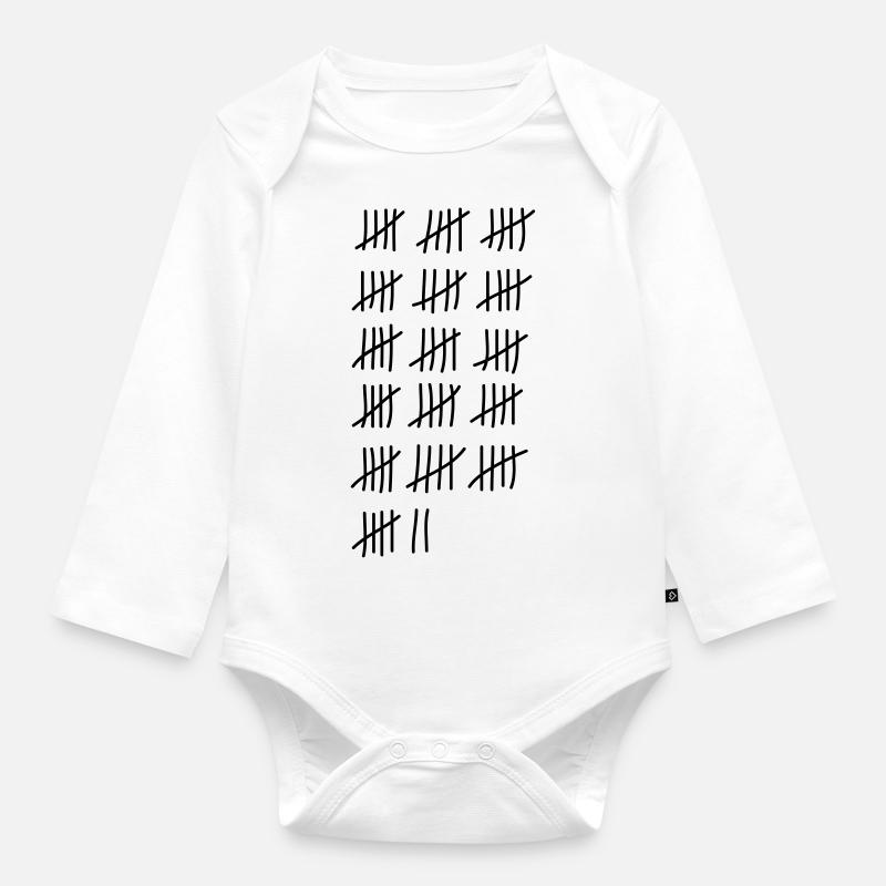 tage_zaehlen_82 - Baby Bio-Langarm-Body - Weiß
