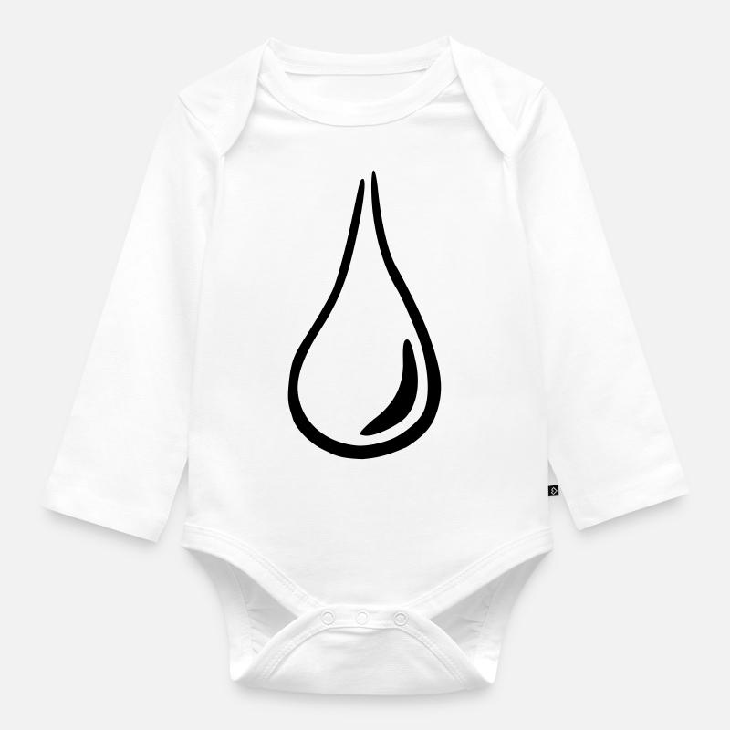 larme - Body Bébé bio manches longues - blanc