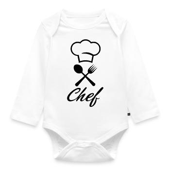 manager - Organic Longsleeve Baby Bodysuit - white - Front