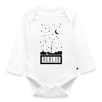 Berlin - Organic Longsleeve Baby Bodysuit - white - Front
