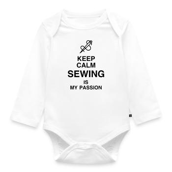 Sewing Sewer Couture Fashion Nähen Schneider - Organic Longsleeve Baby Bodysuit - white - Front