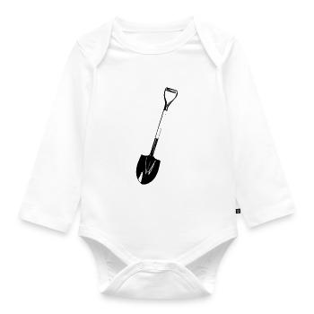 Spade - Organic Longsleeve Baby Bodysuit - white - Front