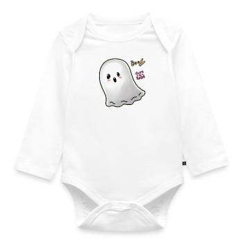Fantom boo - Cute And Rude - Organic Longsleeve Baby Bodysuit - white - Front