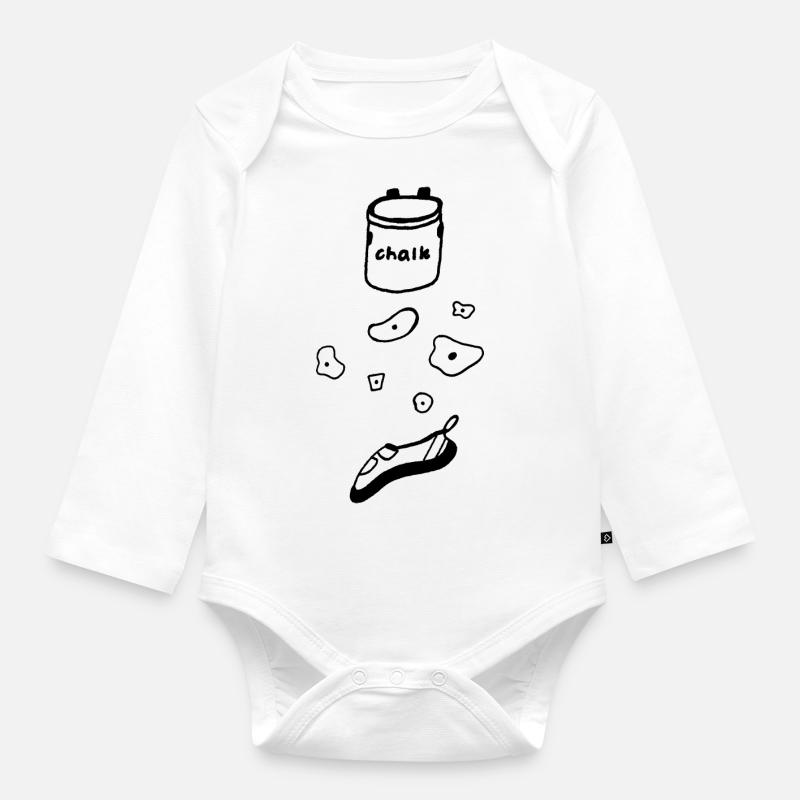 équipement de bloc - Body Bébé bio manches longues - blanc