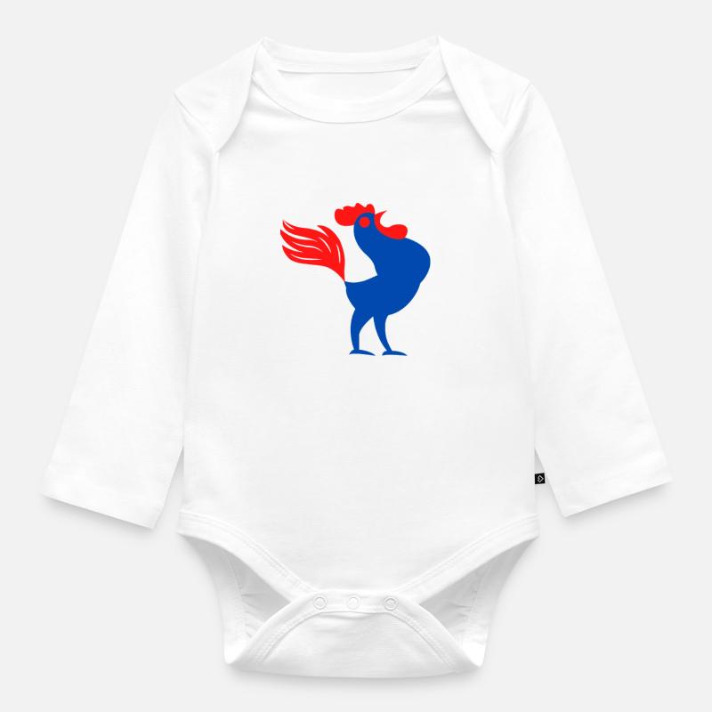 Mr LE COQ - Body Bébé bio manches longues - blanc