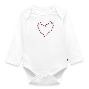 Marienkäfer Glück Coccinelle - Body Bébé bio manches longues - blanc - Devant