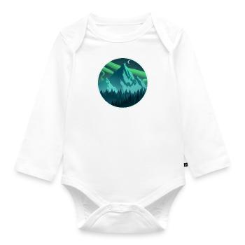 Nordic Mountain - Organic Longsleeve Baby Bodysuit - white - Front