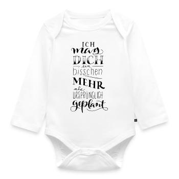 ich mag dich - Baby Bio-Langarm-Body - Weiß - Vorne