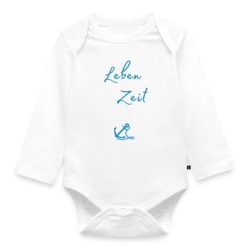 Binz - Das Leben ist zu kurz.../Ostseebad Binz - Baby Bio-Langarm-Body - Weiß - Vorne