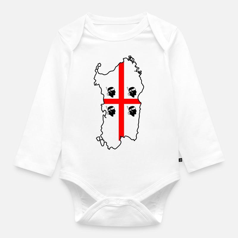 Sardaigne - Body Bébé bio manches longues - blanc