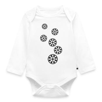 Roulette Icon Symbol - Baby Bio-Langarm-Body - Weiß - Vorne