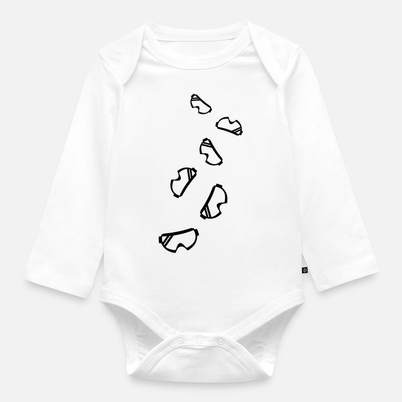 Skibrille icon - Baby Bio-Langarm-Body - Weiß