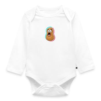 Gib mir sofort alle deine Erdnusse - Baby Bio-Langarm-Body - Weiß - Vorne