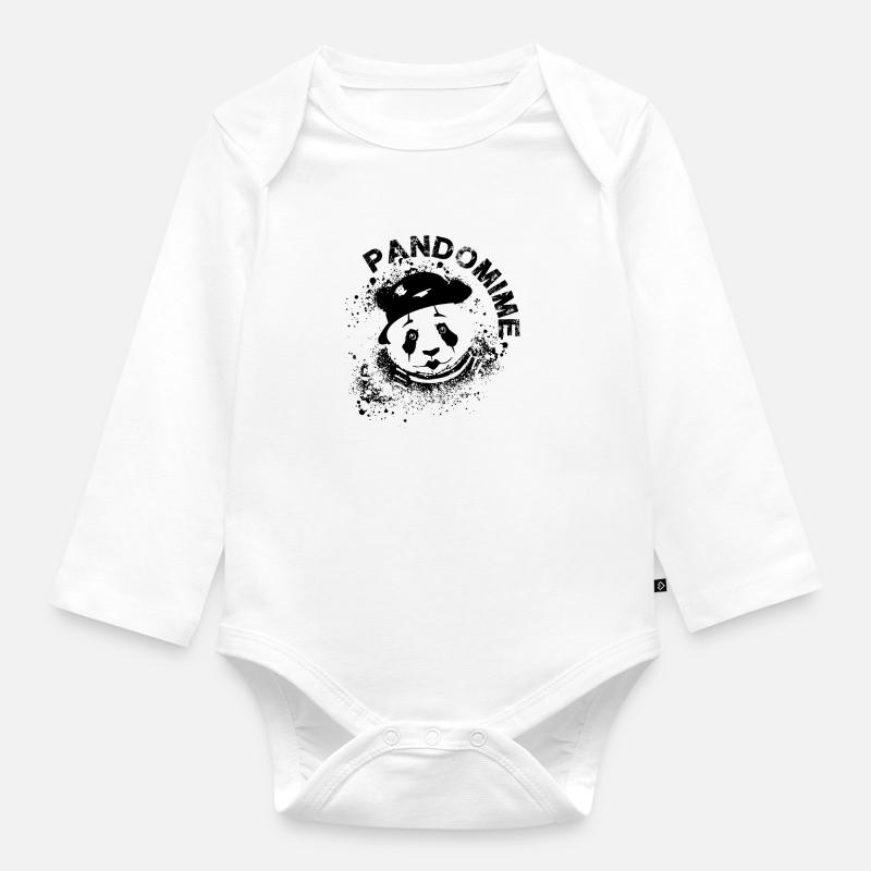 pandomime,panda,pantomime - Baby Bio-Langarm-Body - Weiß