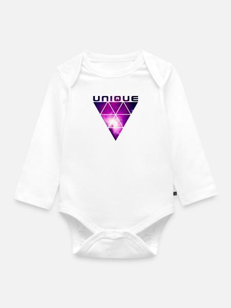UNIQUE (Galaxy) - Baby Bio-Langarm-Body - Weiß