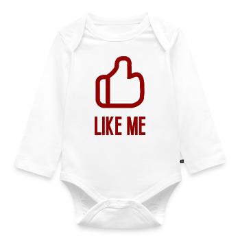 Like me - Body Bébé bio manches longues - blanc - Devant