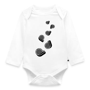 Meat steak - Organic Longsleeve Baby Bodysuit - white - Front