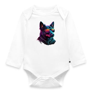 Australian Cattle Dog Dogs Australian Cattle Dogs - Organic Longsleeve Baby Bodysuit - white - Front