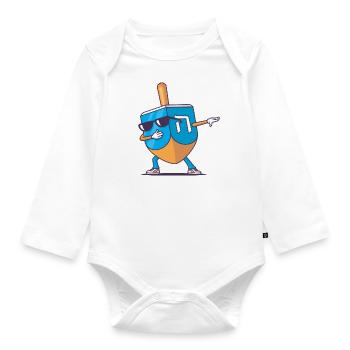 Dreidel Dab - Body Bébé bio manches longues - blanc - Devant