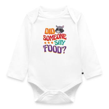 Citation ironique de Someone Say Food - Body Bébé bio manches longues - blanc - Devant