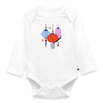 Chinois, Asiatique, Chine, Japonais, Japon, Mignon - Body Bébé bio manches longues - blanc - Devant