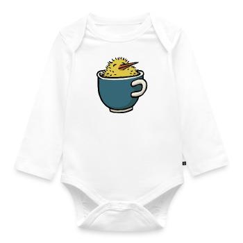 Cup chicks - Organic Longsleeve Baby Bodysuit - white - Front