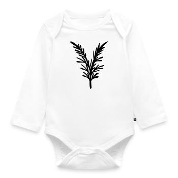 simple wildflower - Organic Longsleeve Baby Bodysuit - white - Front